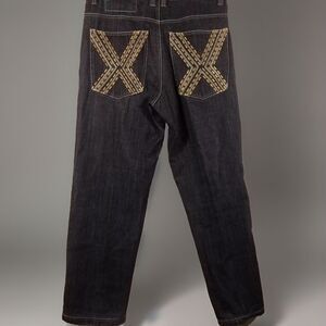 Rich Kids Jeans Men's 38 X 34 Embroidered Y2K Baggy Streetware Hip Hop Skater